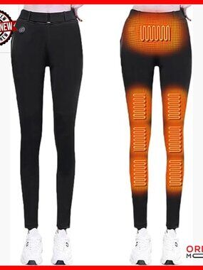 Heated Thermal Pants for Women with 8 Heating Pads, 3 Temperature Settings